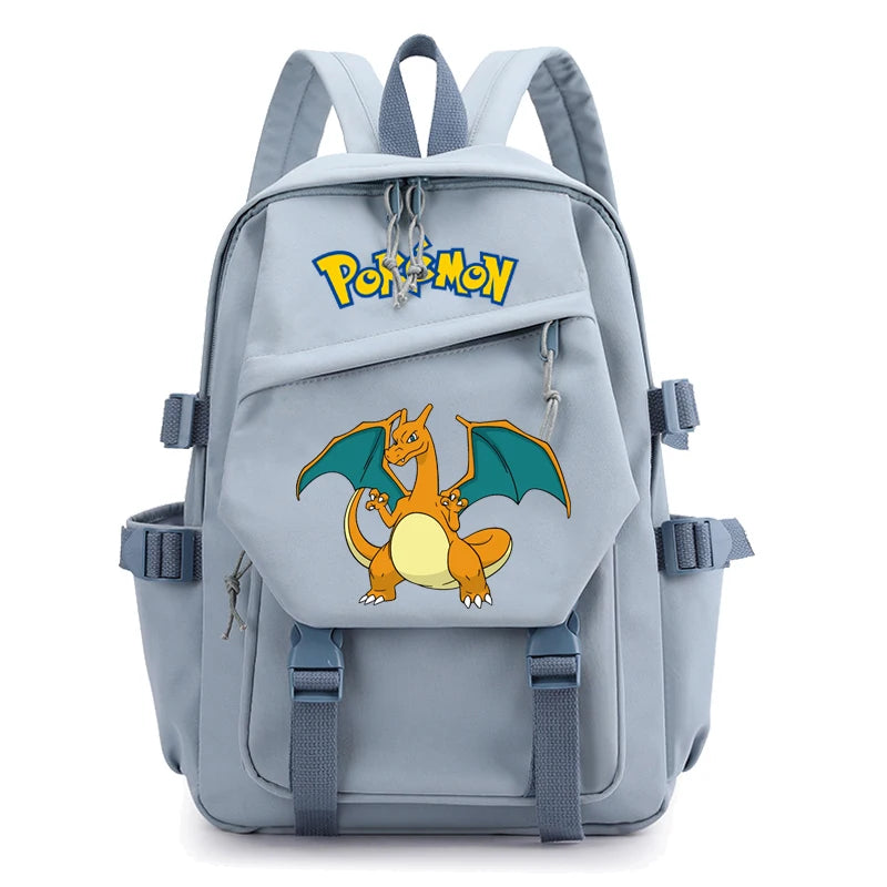 Niebieski plecak Pokemon z motywem Charizard