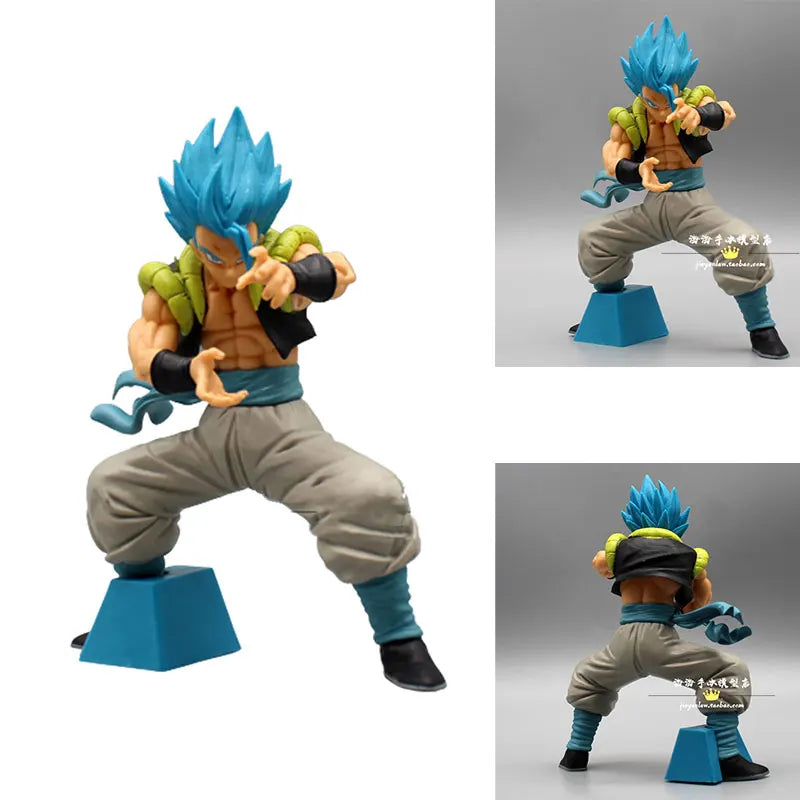 Figurka niebieskowłosy Vegeta, Gogeta i Son Goku 12 cm