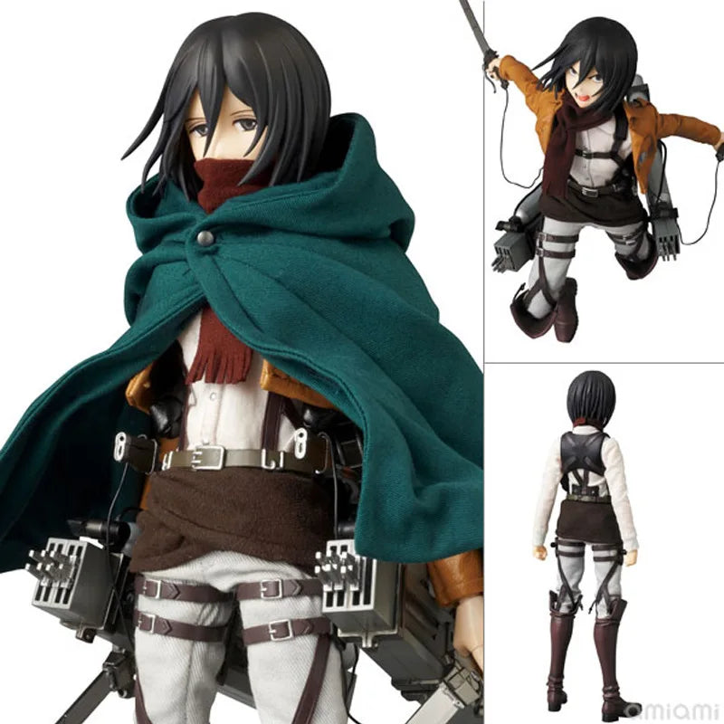 Figurka 15cm - Levi Ackerman, Eren Jaeger, Mikasa Ackerman